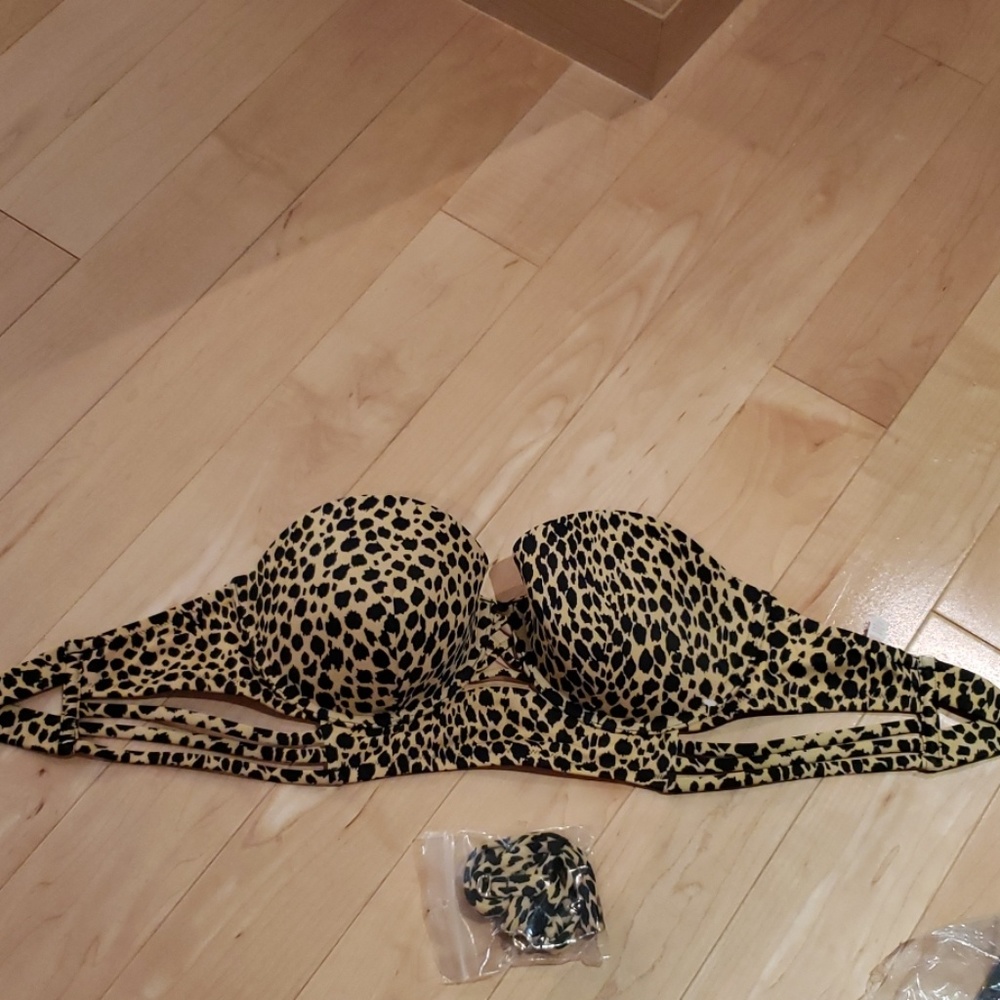 Victoria's secret swim leopard strapless midi 34D
